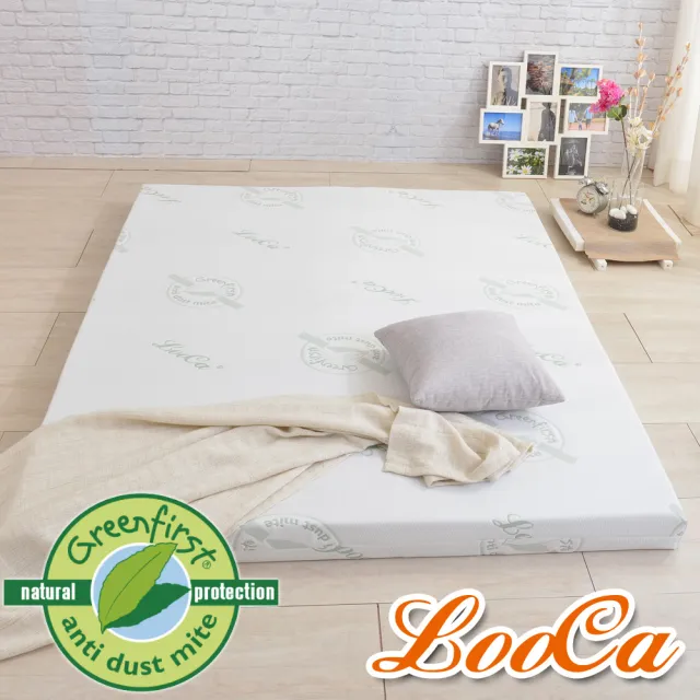 【LooCa】單大3.5尺 旗艦款12cm防蚊+防蹣記憶床墊105x188cm｜宿舍床墊推薦