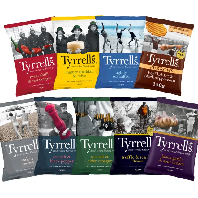 【Tyrrells】泰勒思英國洋芋片 無麩質 135g-150g/包(任選口味)