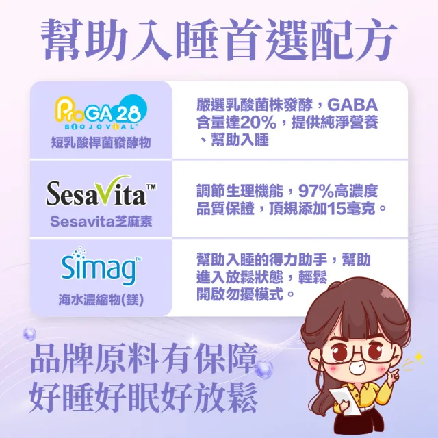 【EasonPharm 醫神方】好好睡蜜芝鎂膠囊5入組(美麗蜂王乳+97%芝麻素+短乳酸桿菌ProGa28後生元+ 海洋礦物鎂)