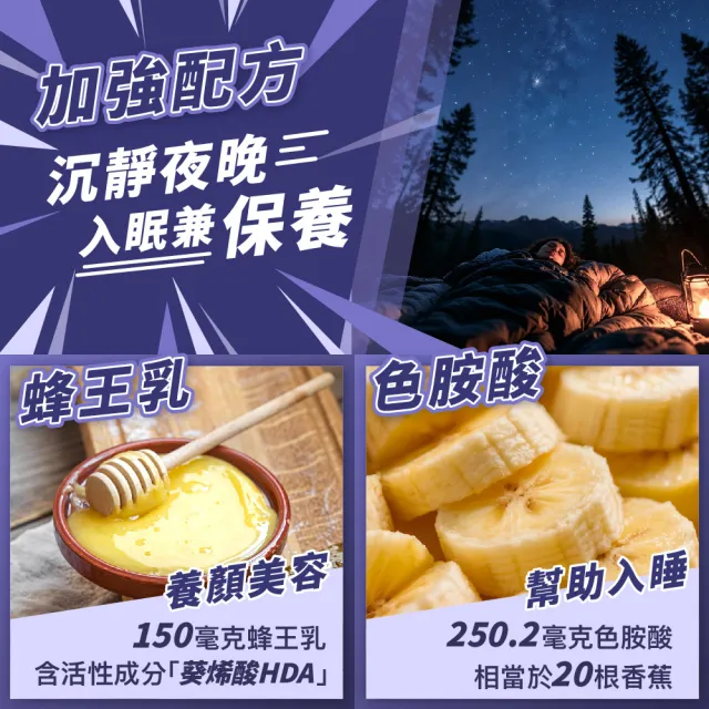 【EasonPharm 醫神方】好好睡蜜芝鎂膠囊5入組(美麗蜂王乳+97%芝麻素+短乳酸桿菌ProGa28後生元+ 海洋礦物鎂)