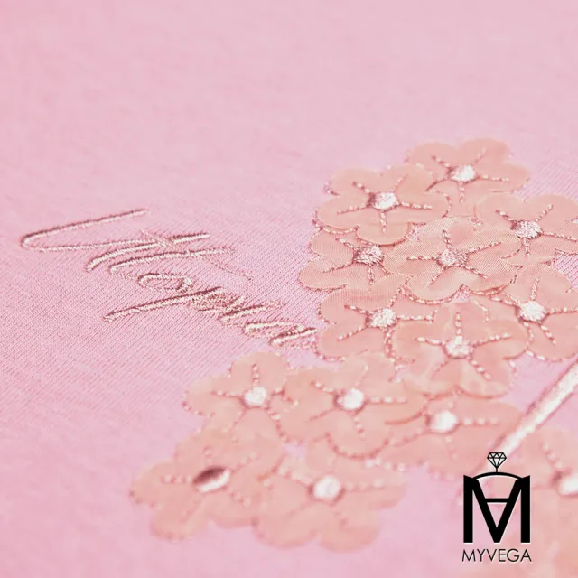 【MYVEGA 麥雪爾】MA高含棉立體刺繡/蝴蝶貼花短版上衣-二款任選(日系/女上衣/涼感/短袖)