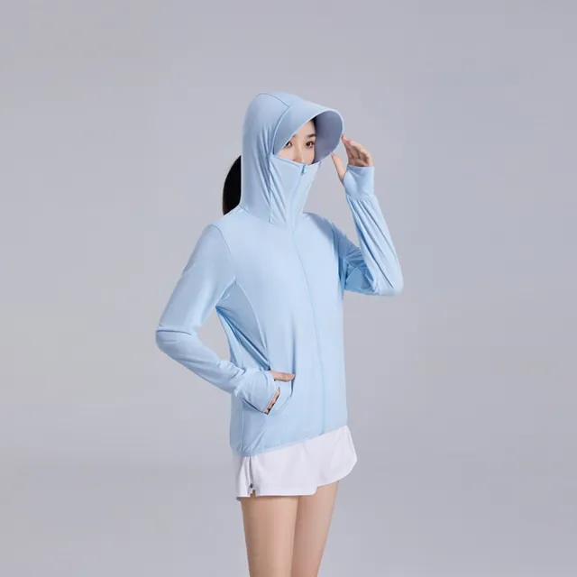 【米蘭精品】雙11現貨限搶 防曬外套速乾冰絲連帽外套(男女防曬衣9色74ce5)