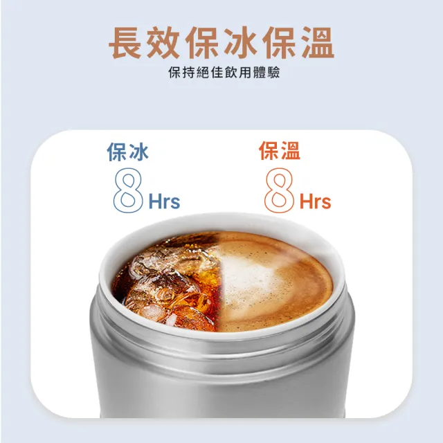 【IKUK 艾可】真陶瓷保溫杯-中Q彈蓋保溫杯600ml(吸管杯/彈蓋杯/陶瓷保溫瓶/咖啡保溫杯/飲料環保杯)