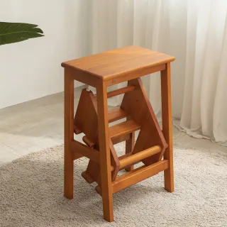 【Mahogany 瑪荷尼家具】免組裝 41X29X59 樓梯椅MYR-C 全原木桃花心木  椅 ART-C13