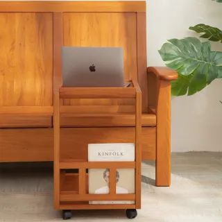 【Mahogany 瑪荷尼家具】免組裝  40X50X62.5  德國活動桌MYR-C  全原木桃花心木  工作桌 M1-ST36-1