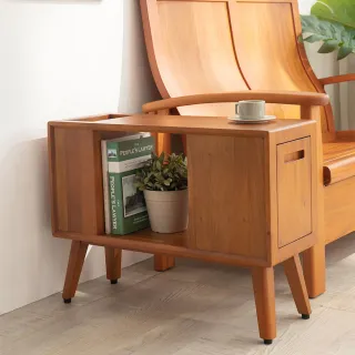 【Mahogany 瑪荷尼家具】免組裝 75X28X55 晨光丹麥2.5尺邊櫃MYR-C  全原木桃花心木 邊櫃 M1-AT34-2.5M