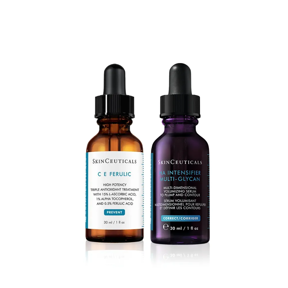 【Skin Ceuticals 修麗可】抗氧緊緻★超濃度CE緊緻修護抗氧化精華 30ml+HA塑顏緊緻超彈力紫米精華 30ml