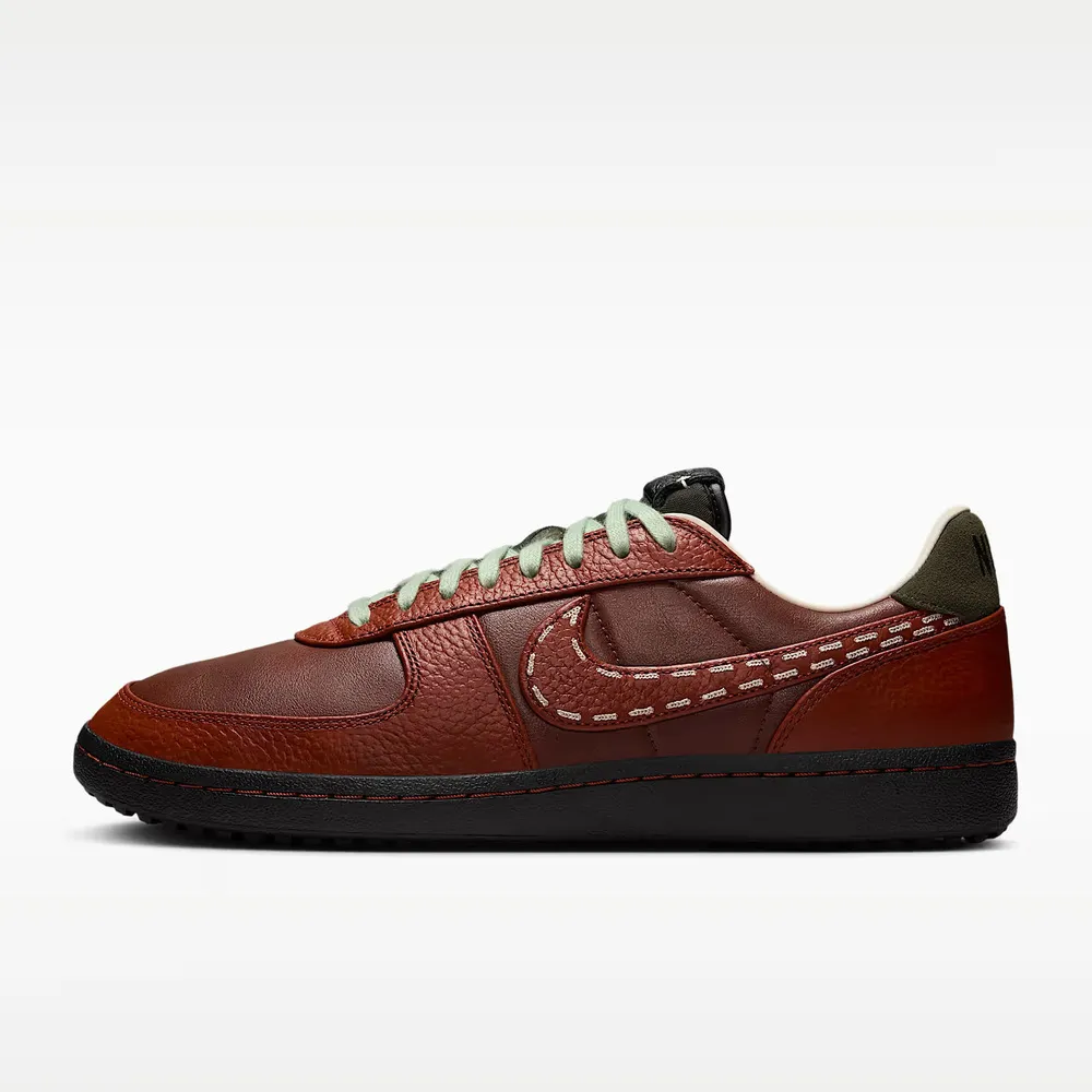 【NIKE 耐吉】Field General LTR 男 運動休閒鞋 復古鞋 皮革 咖啡 綠(IQ1123-220)