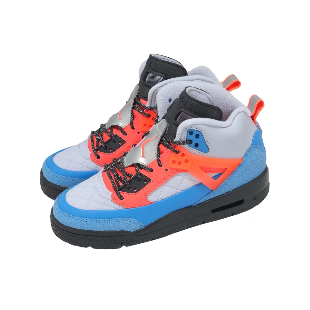 【NIKE 耐吉】休閒鞋 Jordan Spizike GS 大童 女鞋 灰 藍 喬丹 氣墊(FD4653-046)