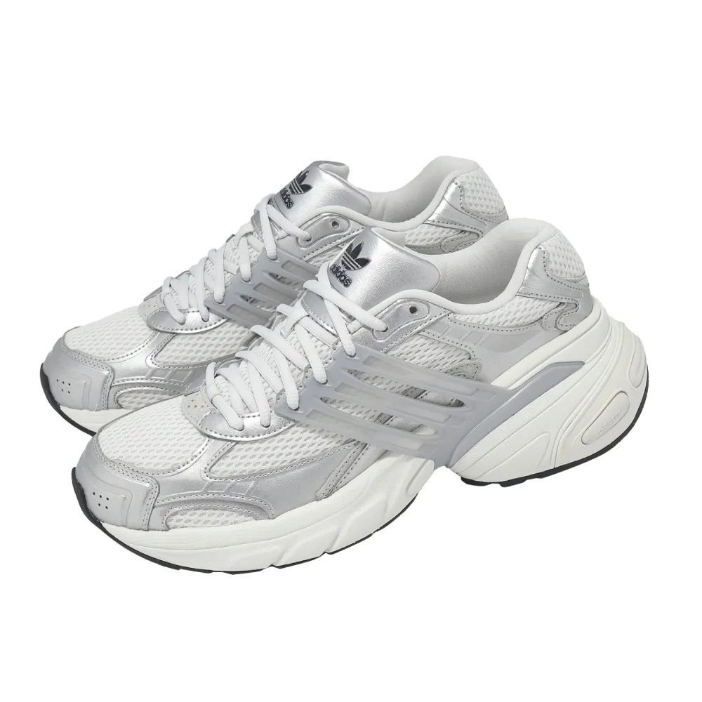 【adidas 愛迪達】休閒鞋 Adistar XLG 男鞋 女鞋 白 銀 老爹鞋 復古 愛迪達(KJ1386)