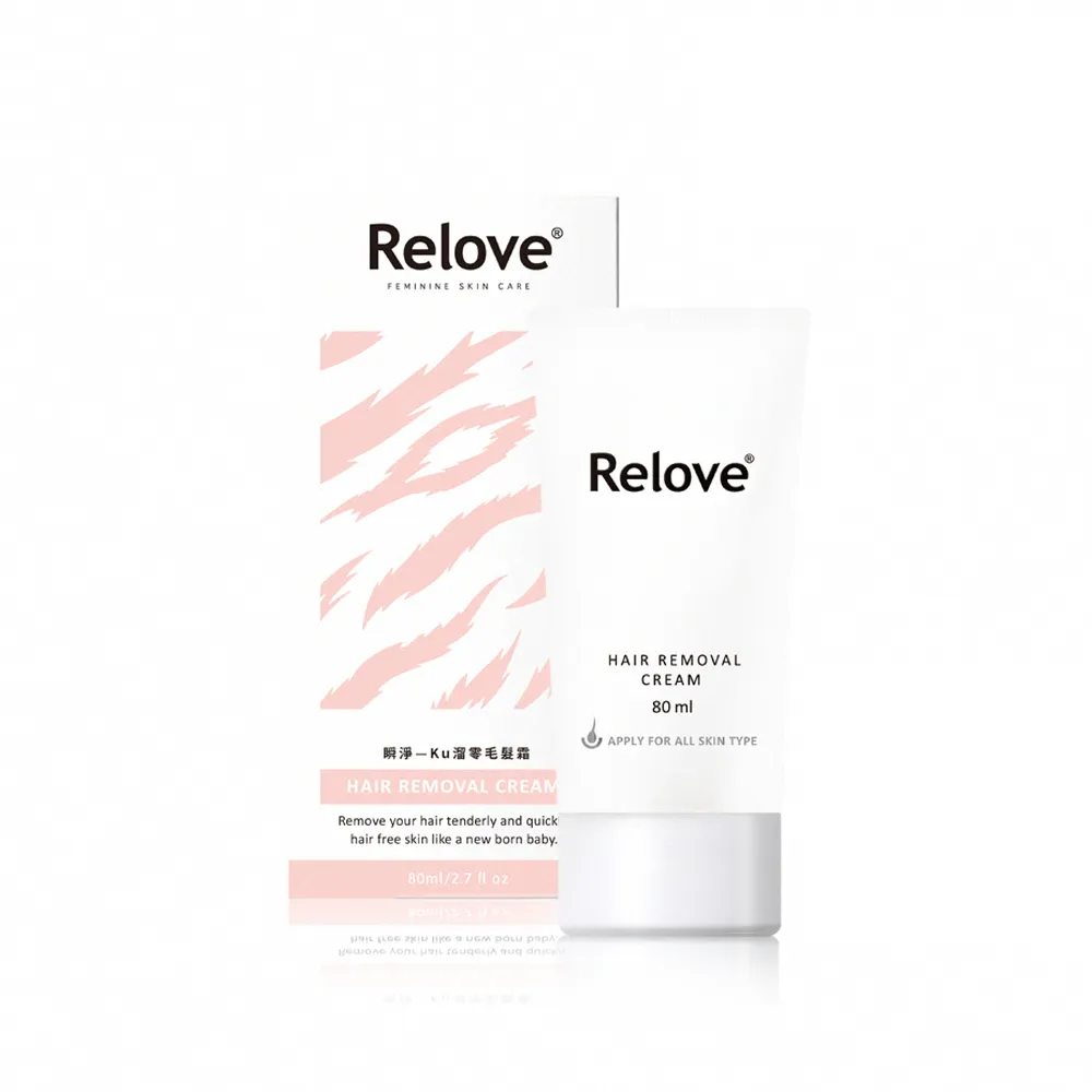 【Relove】瞬淨-Ku溜零毛髮霜80ml+刮除海綿(私密保養、輕鬆理毛零痛感、DIY輕鬆零毛髮、居家理毛)
