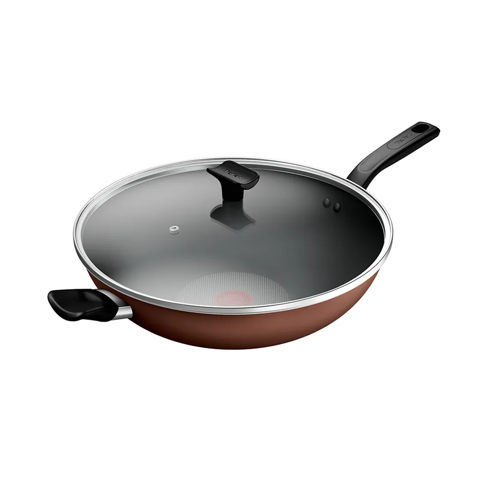 【Tefal 特福】Espresso醇火系列32CM不沾鍋炒鍋(加蓋)