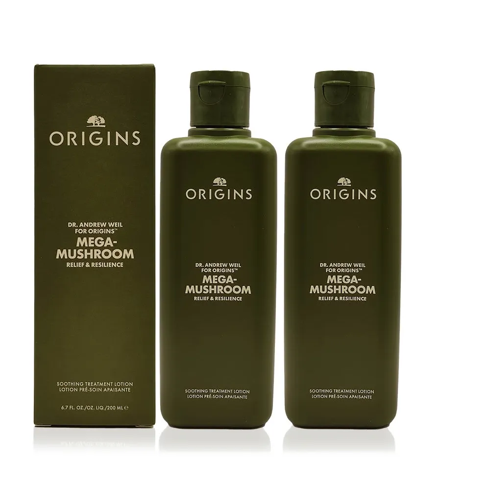 【ORIGINS】青春無敵靈芝光潤機能水200ml*2(保濕/舒緩/國際航空版)