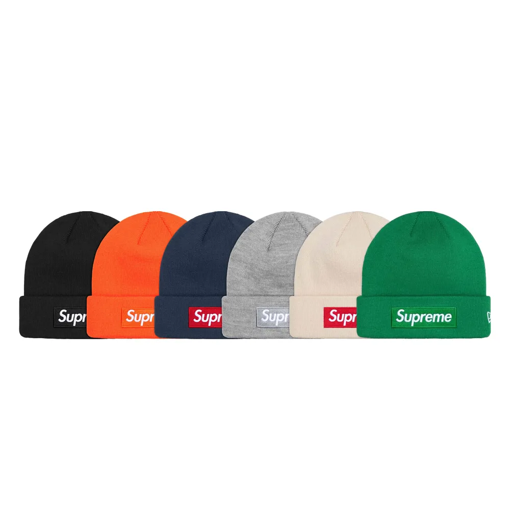 【SUPREME】Supreme x New Era Box Logo Beanie 毛帽 黑/藍/綠/灰/橘/米 FW24BN13