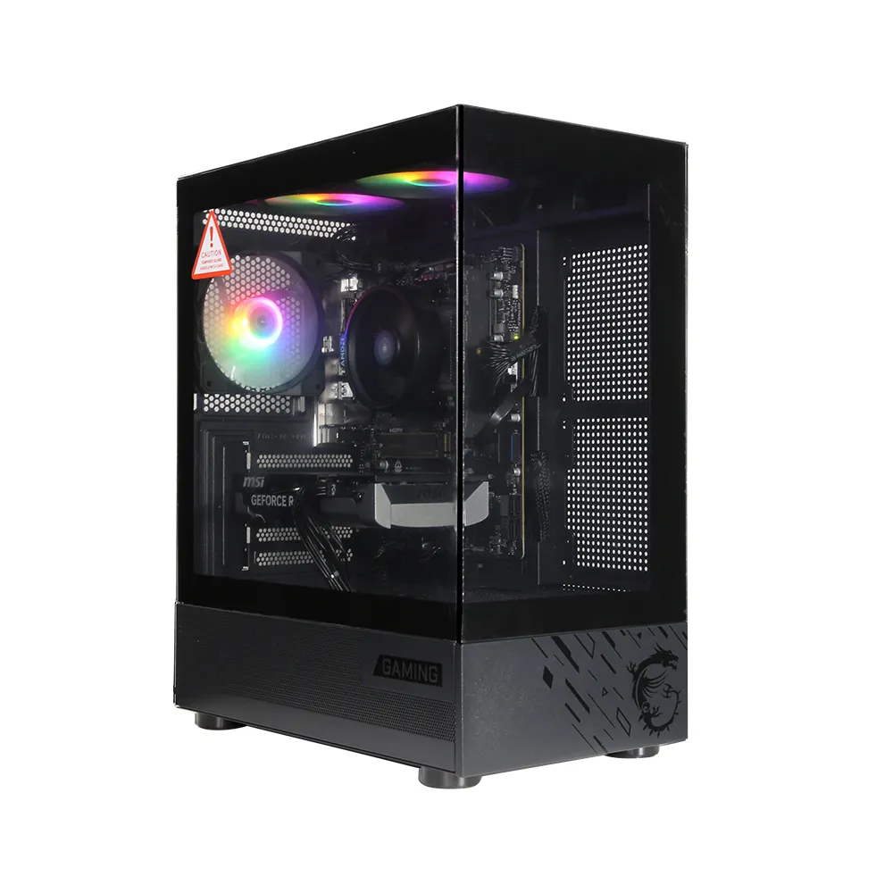 【微星平台】R5六核RTX 5060 Win11{魔絕鬥士W}電競機(R5 7500F MPK/B650/16G D5/1TB)