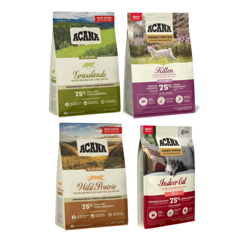 【ACANA】貓無穀配方1.8kg（農場/草原/高蛋白）(貓糧、貓飼料、貓乾糧)
