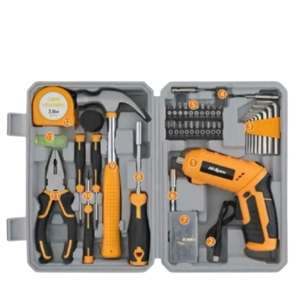 DC tools 迪西電動工具 希孟系列 3.6V充電式電動螺絲起子套裝 61件工具組 可折式手柄 LED照明
