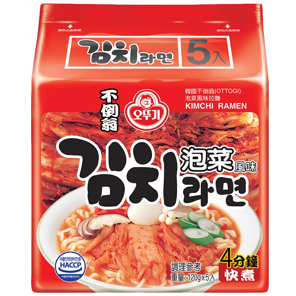 韓國不倒翁OTTOGI 泡菜風味拉麵(120g*5)