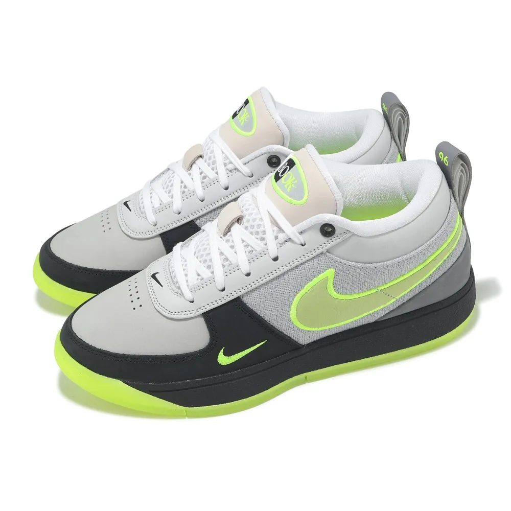 【NIKE 耐吉】籃球鞋 Book 1 95 EP 男鞋 Neon 灰黑 螢光綠 Booker 氣墊(IO9704-001)