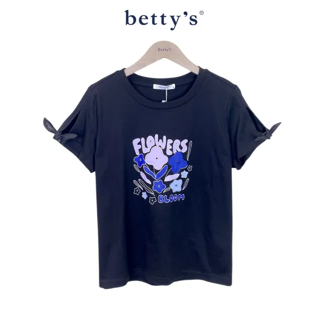 【betty’s 貝蒂思】繽紛花園袖口開岔造型T-shirt(共二色)