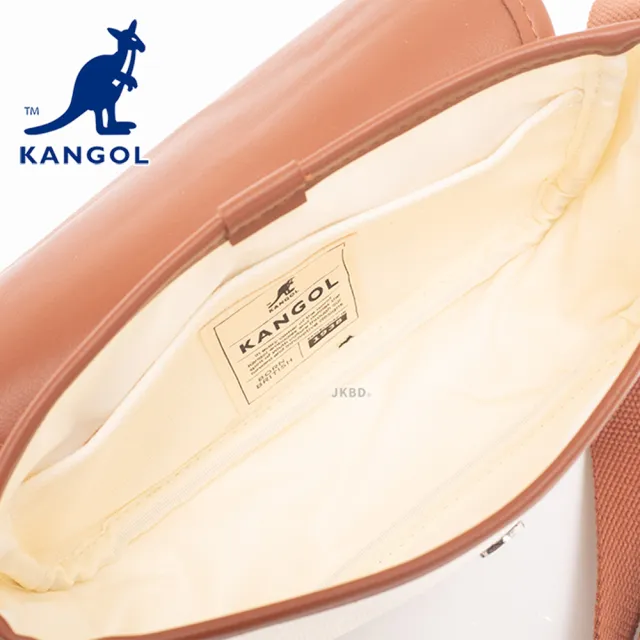 【KANGOL】袋鼠 翻蓋皮配側背包 65228701