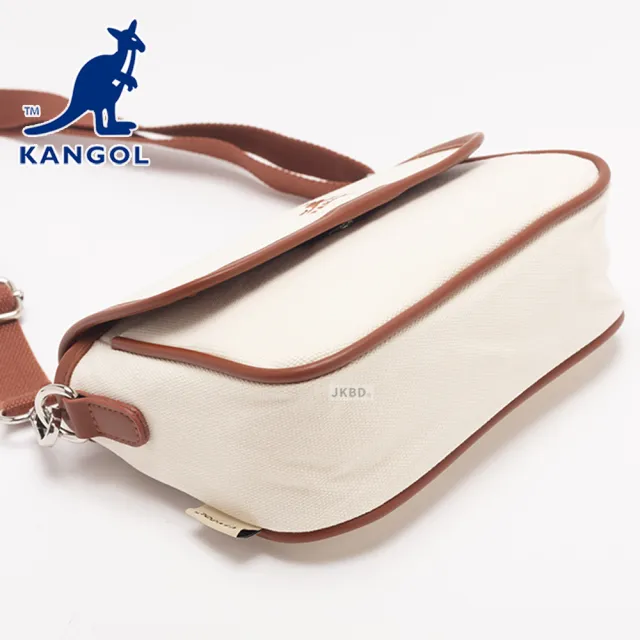 【KANGOL】袋鼠 翻蓋皮配側背包 65228701