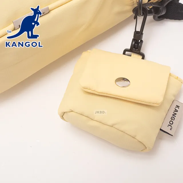【KANGOL】袋鼠 多格層同色側背包 65258707