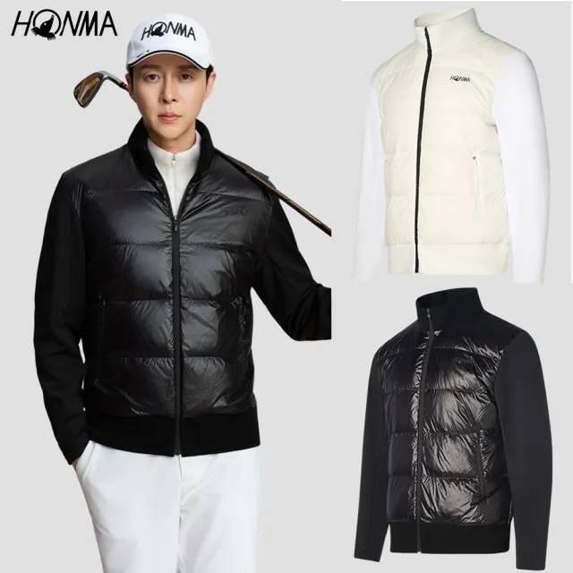【HONMA 本間高爾夫】男士鵝絨羽絨外套 25FW 日本高爾夫專業品牌(M-XXL白/黑色任選HMLD121R540)