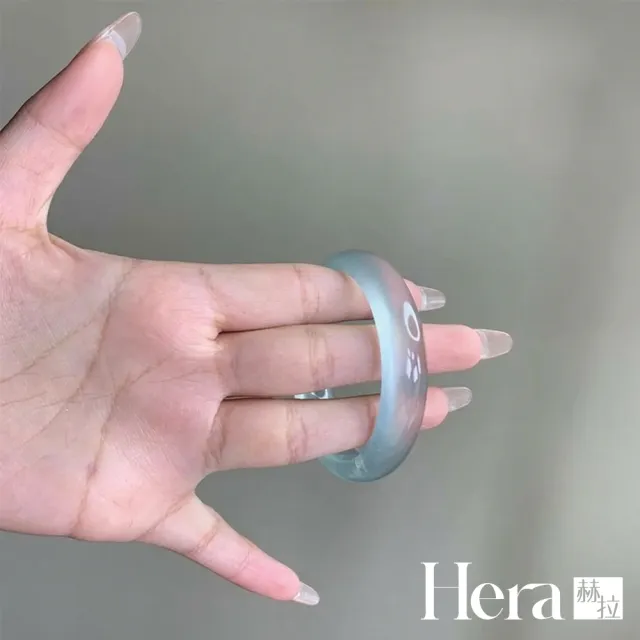 【HERA 赫拉】高冰天然石英岩藍環翡翠手鐲手環 H115061505(天然 石英岩 翡翠 手鐲 手環)