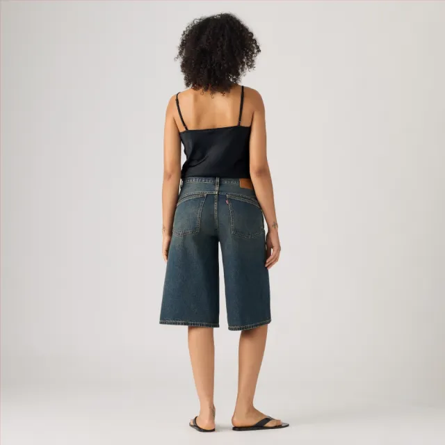 【LEVIS】Super Baggy低腰寬鬆牛仔短褲 女生牛仔褲 人氣新品 005DT-0017