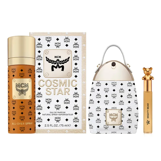 【MCM】銀白背包女性淡香精75ml(贈隨機動物狂想曲香水筆15ml+身體髮香噴霧150ml.專櫃公司貨)