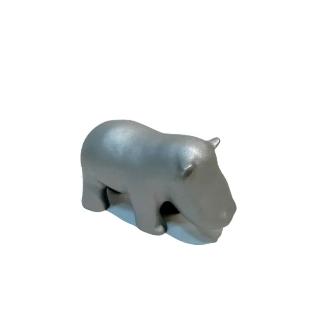 【Gallery Chuan 筌美術】歡樂連連 Candy hippo -S (霧銀) (單隻 河馬 石雕 動物 送禮 )