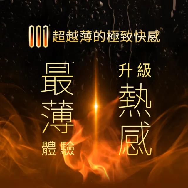 【Durex 杜蕾斯】001水性PU衛生套熱感潤滑裝1盒(10入 保險套/衛生套/避孕套/安全套/避孕/保險套推薦)