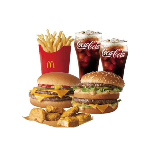 【麥當勞】即將下架↘大麥克+雙層牛肉吉事堡+六塊麥克鷄塊+中薯+中可*2好禮即享券