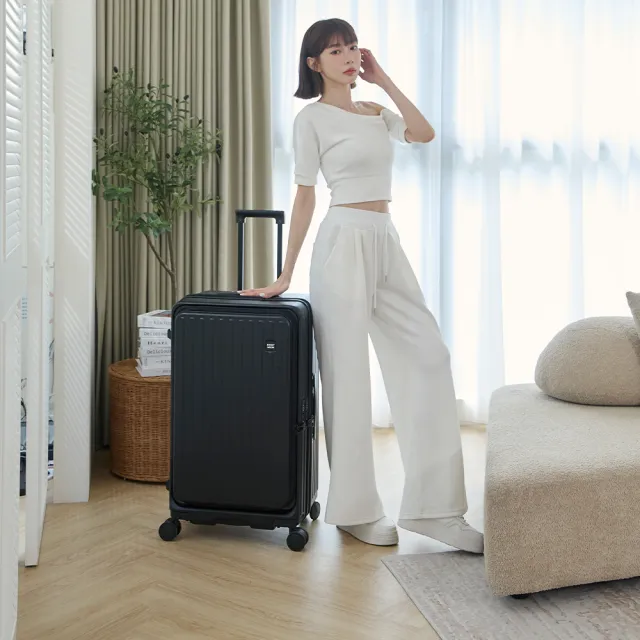 【Honeymoon】29吋前開式煞車旅行箱 PRO(前開式/行李箱/擴充旅行箱/拉鍊旅行箱/煞車旅行箱)