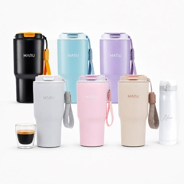 【Maru 丸山製研】買1送1_venti鈦瓷咖啡保溫杯600ml(陶瓷保溫杯/咖啡隨行杯/不鏽鋼保溫瓶)