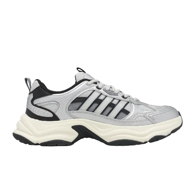 【adidas 愛迪達】休閒鞋 XLG Fin Pulse 男鞋 灰 黑 復古 拼接 緩衝 運動鞋 KJ9522