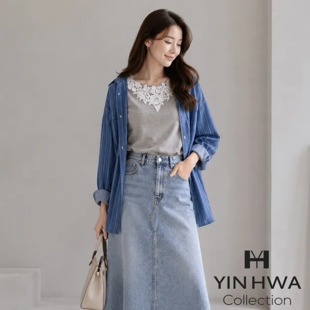 【YIN HWA 盈樺】C`EST MOIJEU 甜美浪漫V領蕾絲貼繡背心