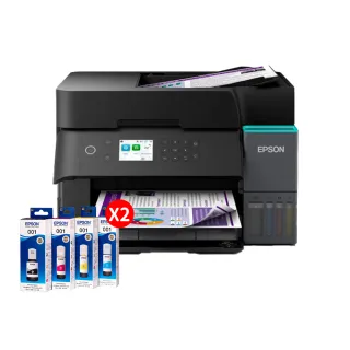 【EPSON】官方直營 搭2組T03Y原廠1黑3彩墨水★L6370 高速雙網三合一Wi-Fi智慧遙控連續供墨複合機
