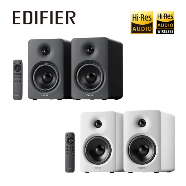 【EDIFIER】M90 2.0藍牙喇叭（雙設備連接｜專屬APP｜Hi-Res 音質雙認證｜電視電腦音響｜桌搭）