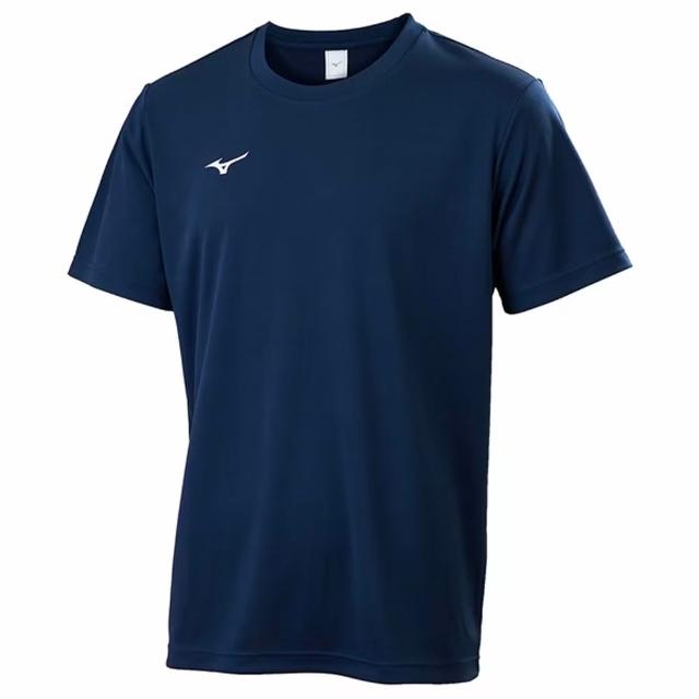 【MIZUNO 美津濃】短袖上衣 男 吸濕排汗 抗UV 深丈青 32TAYA0314