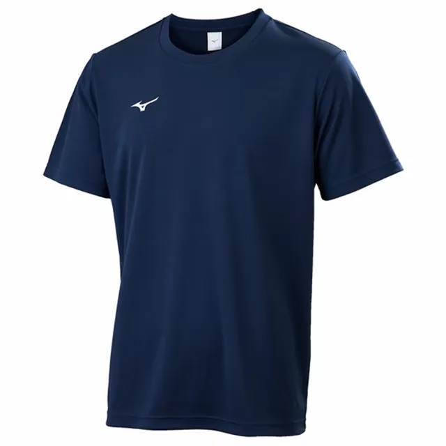 【MIZUNO 美津濃】短袖上衣 男 吸濕排汗 抗UV 深丈青 32TAYA0314