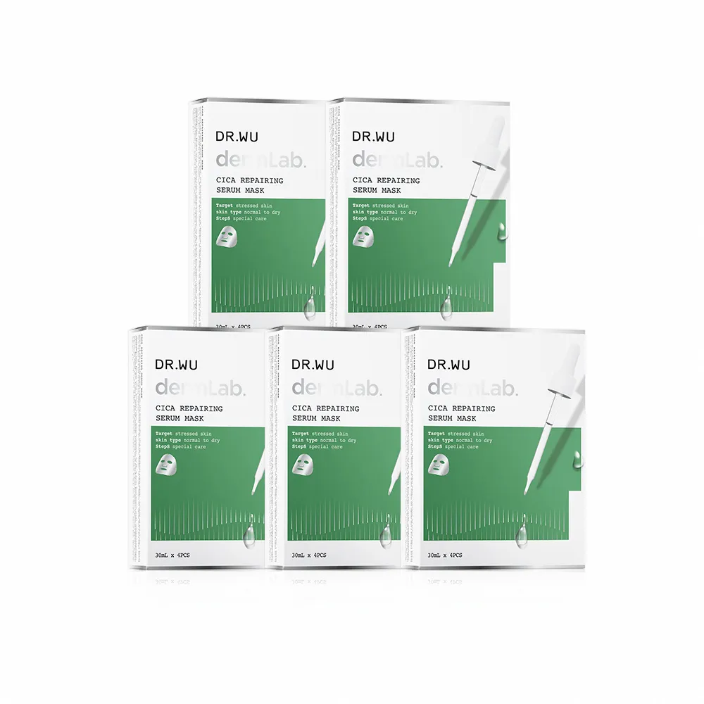 【DR.WU 達爾膚】積雪草舒敏精華面膜4片(5入組 共20片)