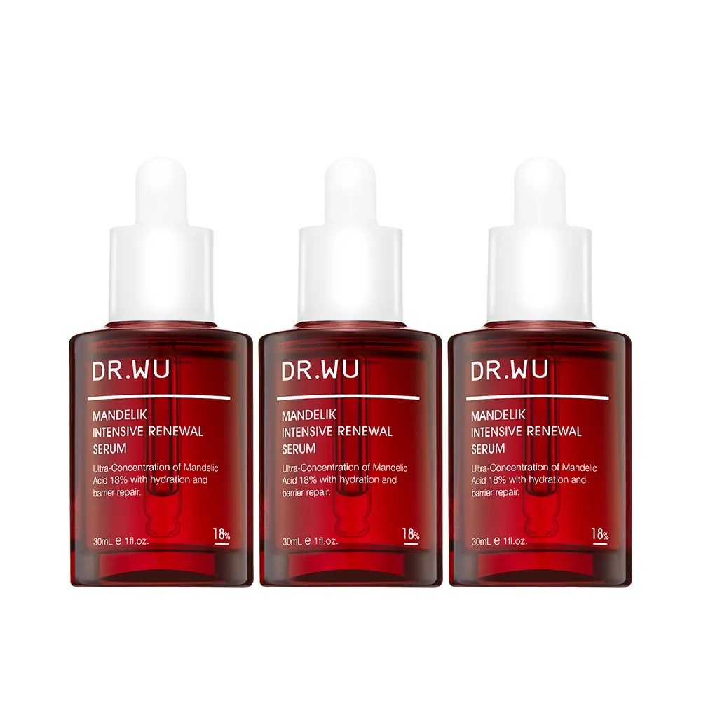 【DR.WU 達爾膚】杏仁酸亮白煥膚精華18% 30ML(3入組)