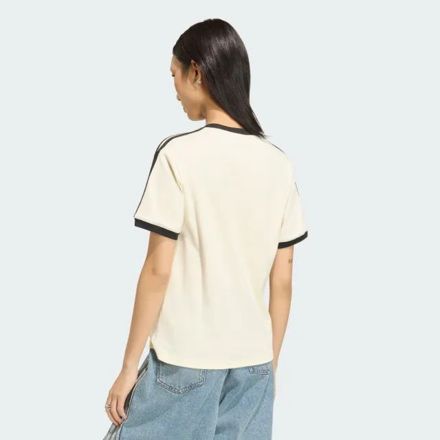 【adidas 愛迪達】運動 休閒 短袖 T恤 女上衣 3 STRIPES TEE(KX1881)