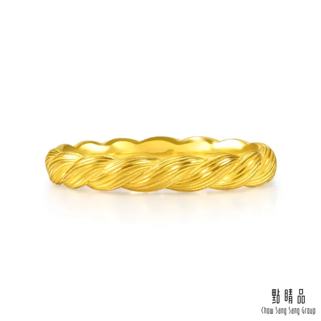 【點睛品】扭扭麻花 黃金戒指_計價黃金(港圍15)