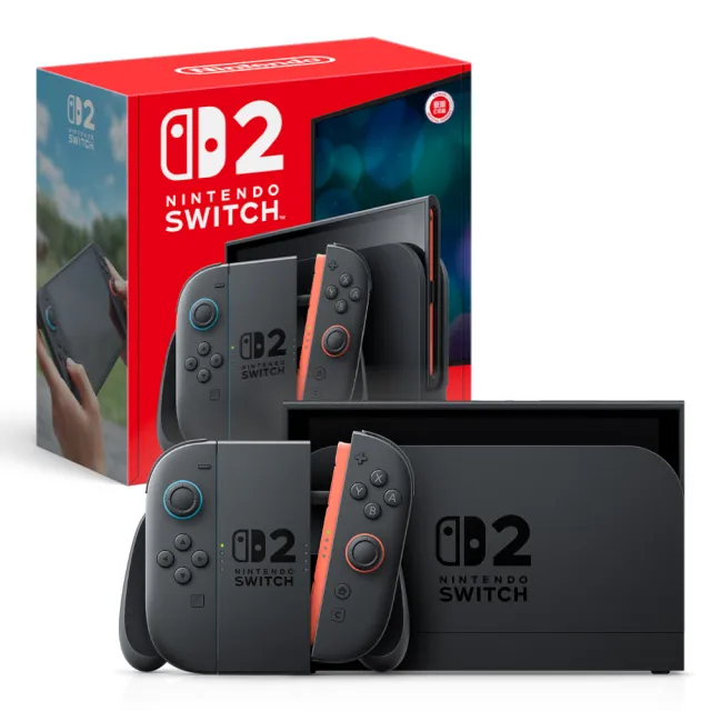 【Nintendo 任天堂】Switch 2 主機+《NS2星際火狐》+《9H鋼化貼》