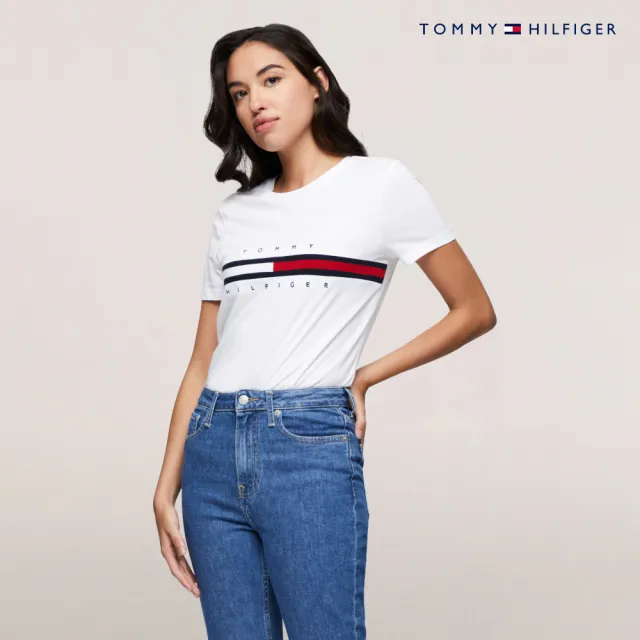 【TOMMY HILFIGER】VIP限定 官方旗艦館 旗幟標誌圖案 T恤_白色