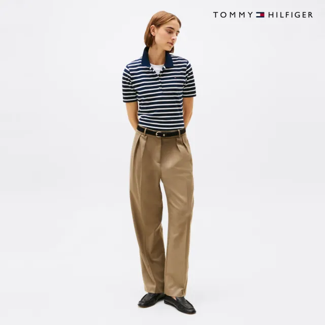 【TOMMY HILFIGER】VIP限定 官方旗艦館1985 系列 旗幟刺繡 Polo 衫_藍色