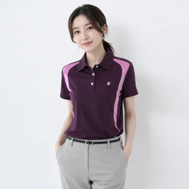 【遊遍天下】女款抗UV防曬速乾吸濕排汗機能POLO衫 GS1048暗紫(M-5L 大尺碼)